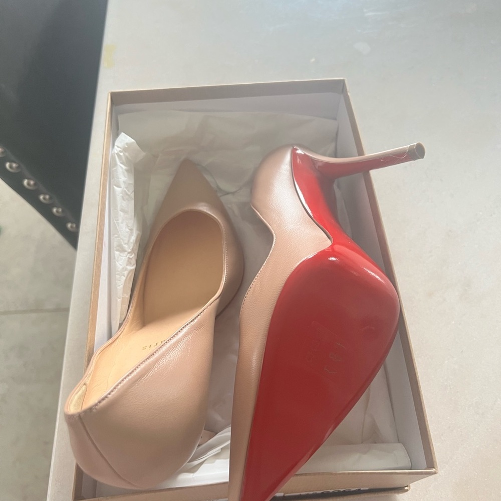 Brand new, never worn, Christian Louboutin in Nappa. new in box with bag.